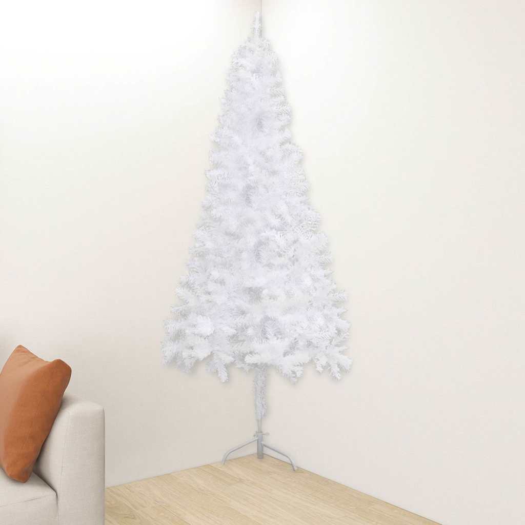 vidaXL Sztuczne choinki PVC, Steel White
