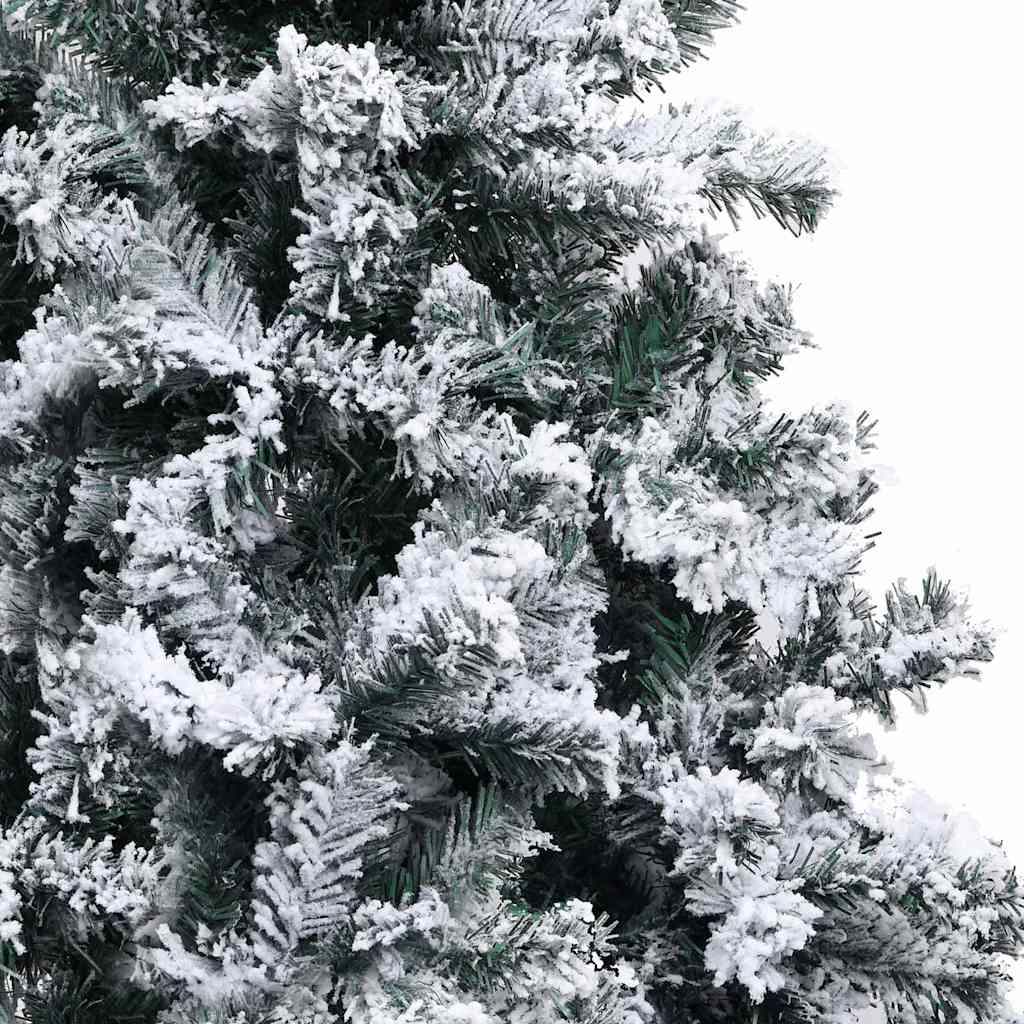 vidaXL Sztuczna choinka, ośnieżona, zielona, 120 cm, PVC