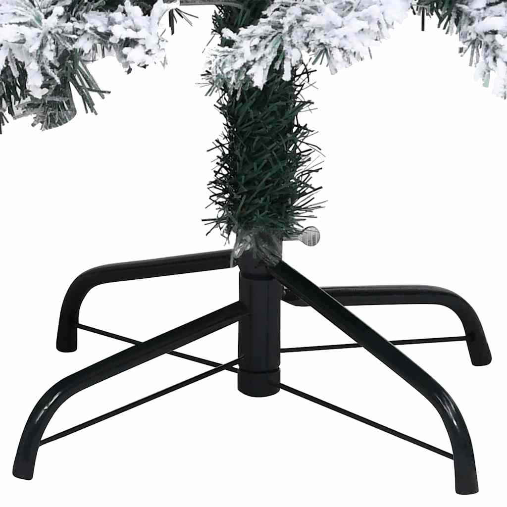 vidaXL Sztuczna choinka, ośnieżona, zielona, 120 cm, PVC