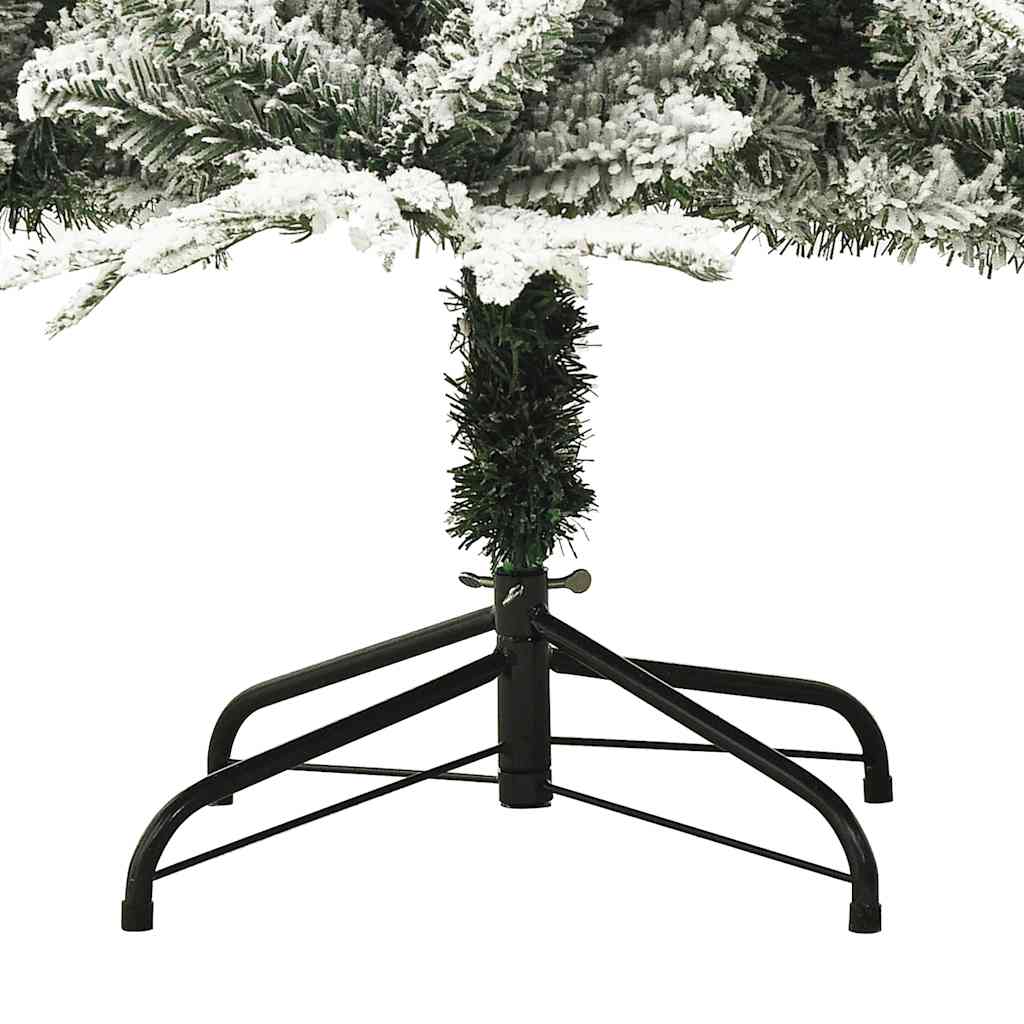 vidaXL Sztuczna choinka pokryta śniegiem, zielona, 180 cm, PVC i PE