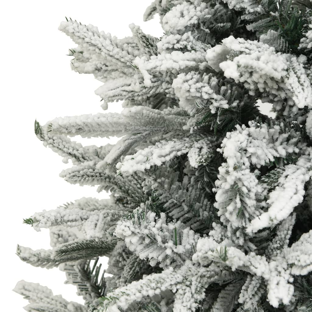 vidaXL Sztuczna choinka pokryta śniegiem, zielona, 210 cm, PVC i PE