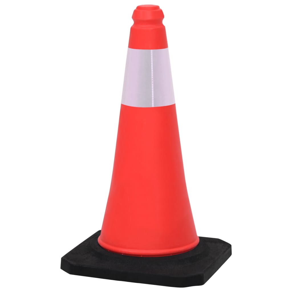 vidaXL Odblaskowe pachołki drogowe, 10 szt., ciężkie podstawy, 50 cm