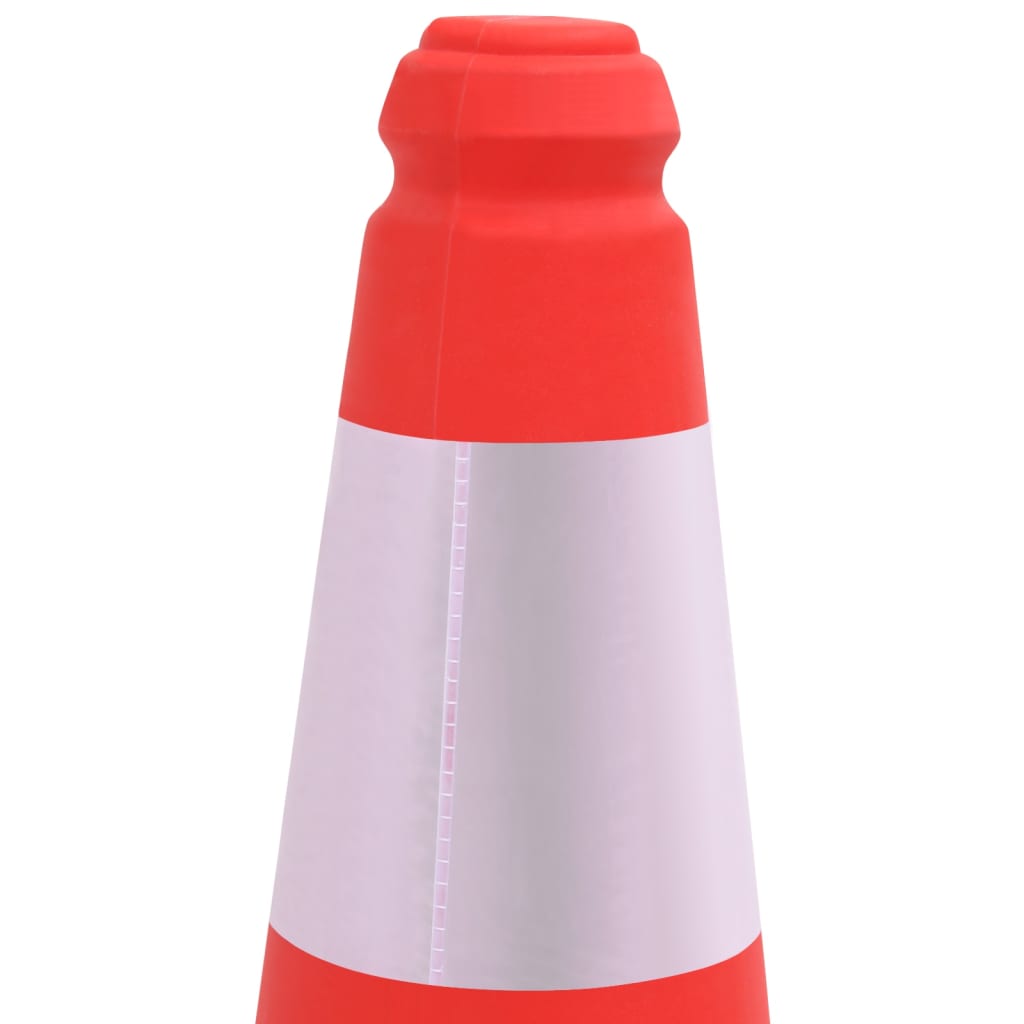 vidaXL Odblaskowe pachołki drogowe, 10 szt., ciężkie podstawy, 50 cm