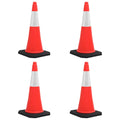 vidaXL Odblaskowe pachołki drogowe, 4 szt., ciężkie podstawy, 75 cm