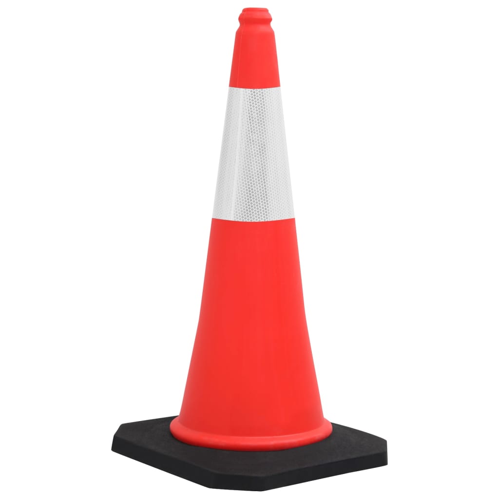 vidaXL Odblaskowe pachołki drogowe, 4 szt., ciężkie podstawy, 75 cm
