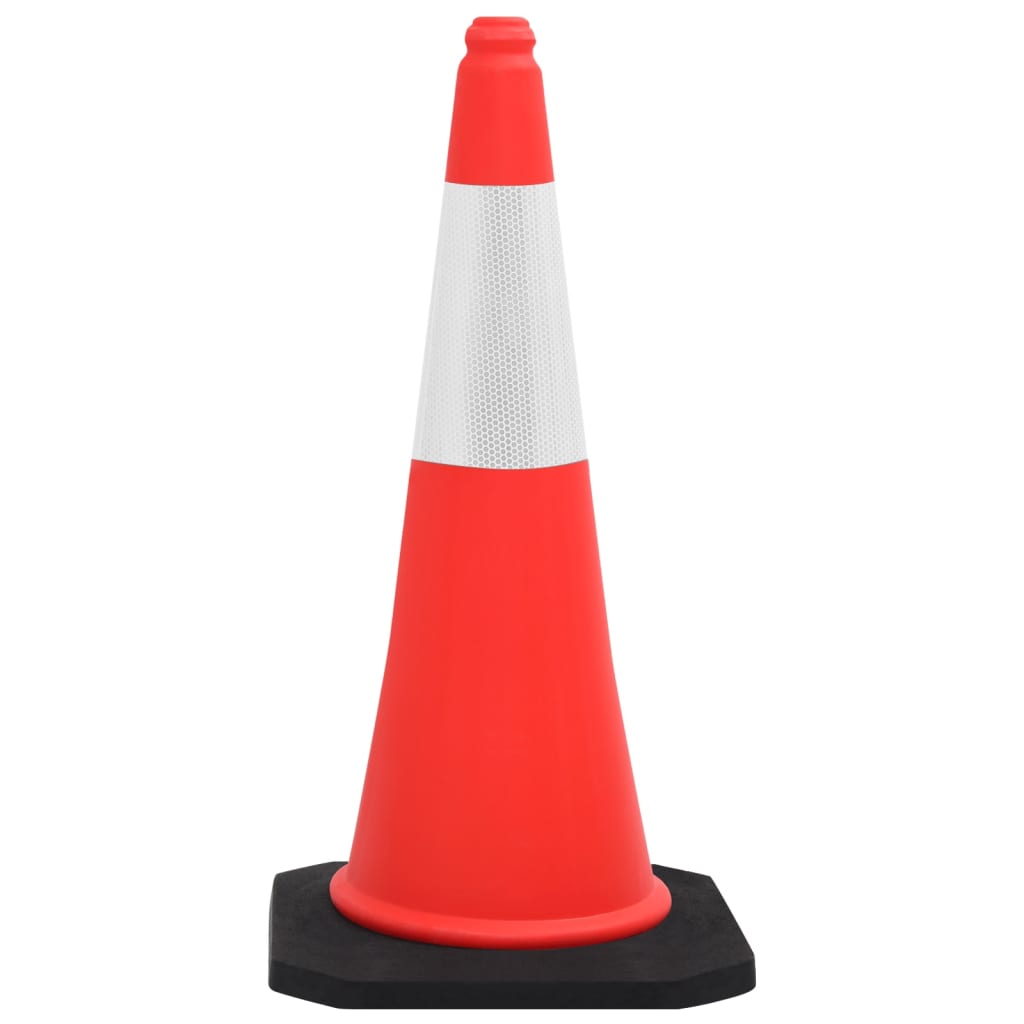 vidaXL Odblaskowe pachołki drogowe, 10 szt., ciężkie podstawy, 75 cm