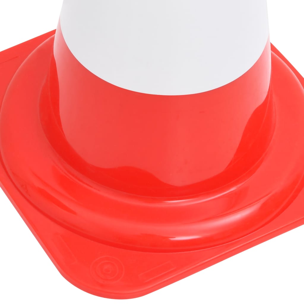 vidaXL Odblaskowe pachołki drogowe, 20 szt., czerwono-białe, 50 cm