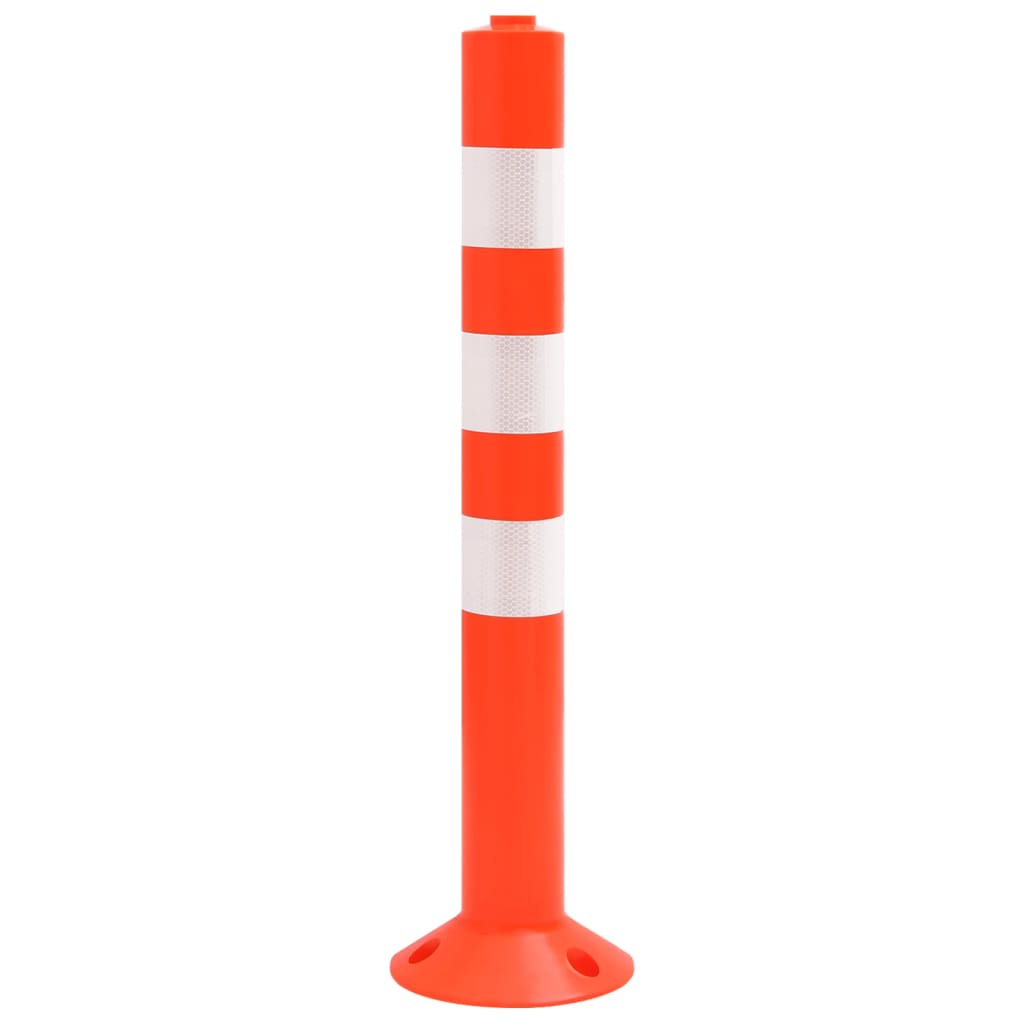 vidaXL Słupki drogowe, 4 szt., z łańcuchem, 75 cm, PE