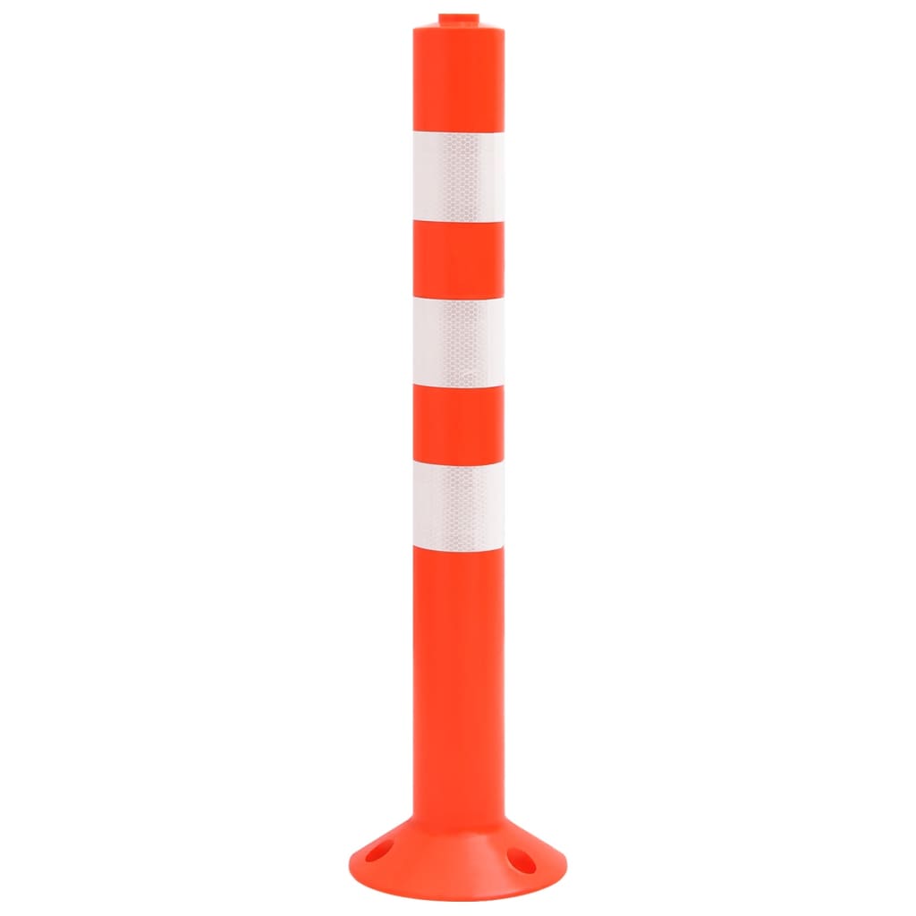 vidaXL Słupki drogowe, 10 szt., z łańcuchem, 75 cm, PE