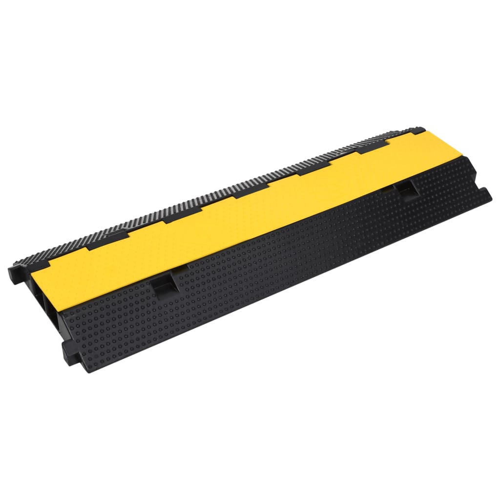 vidaXL Najazd kablowy, 2-kanałowy, 100 cm, gumowy