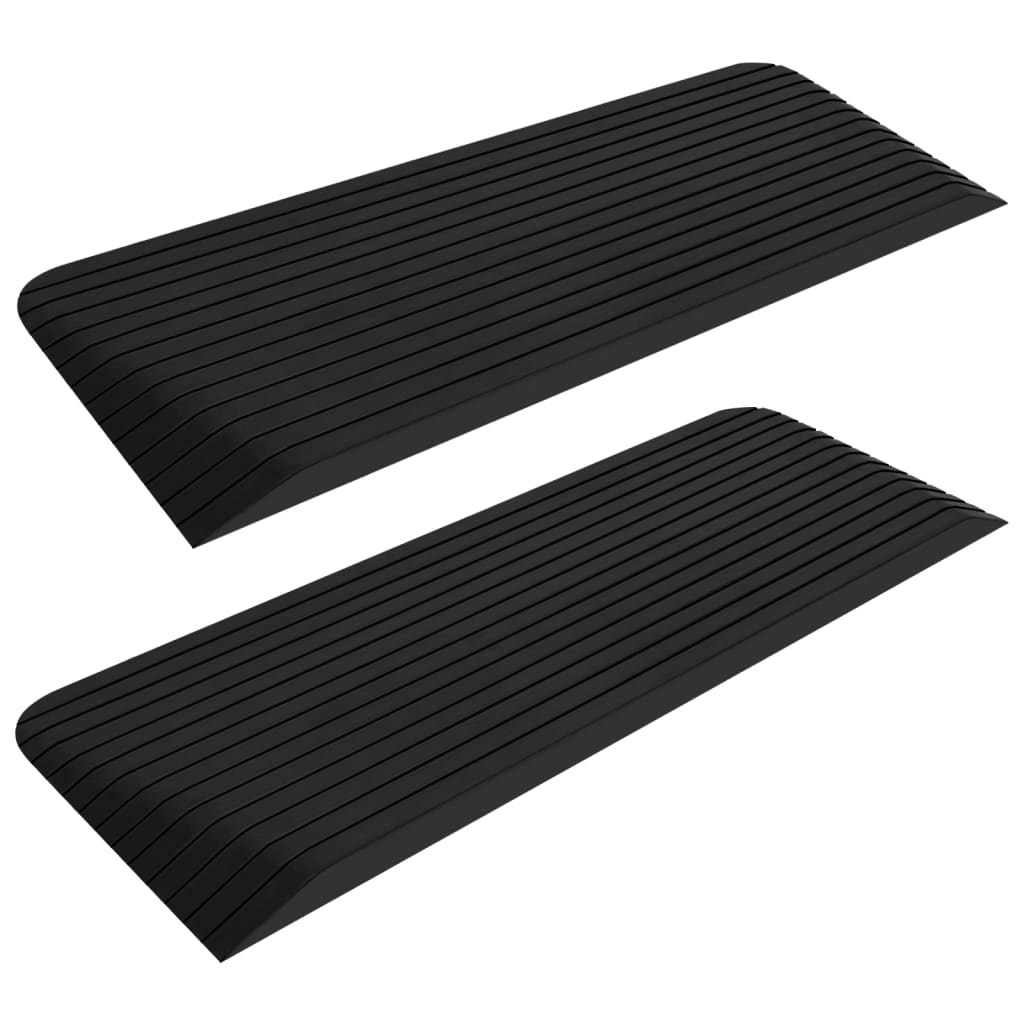 vidaXL Rampy progowe, 2 szt., 110x41x5 cm, gumowe