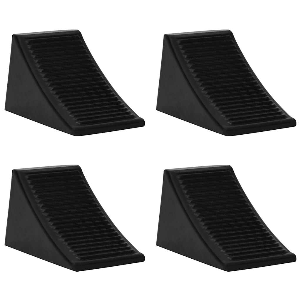 vidaXL Kliny pod koła samochodu, 4 szt., 16x9x9 cm, gumowe