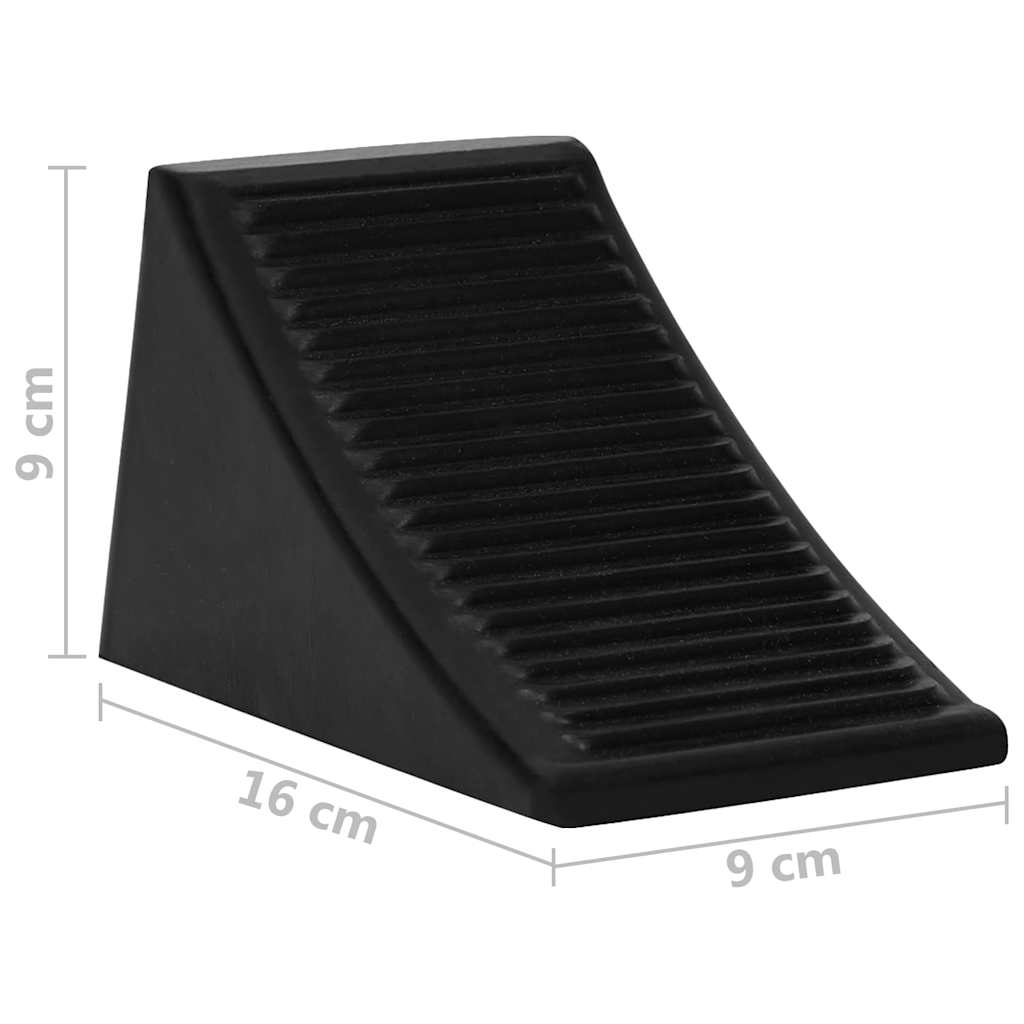 vidaXL Kliny pod koła samochodu, 4 szt., 16x9x9 cm, gumowe