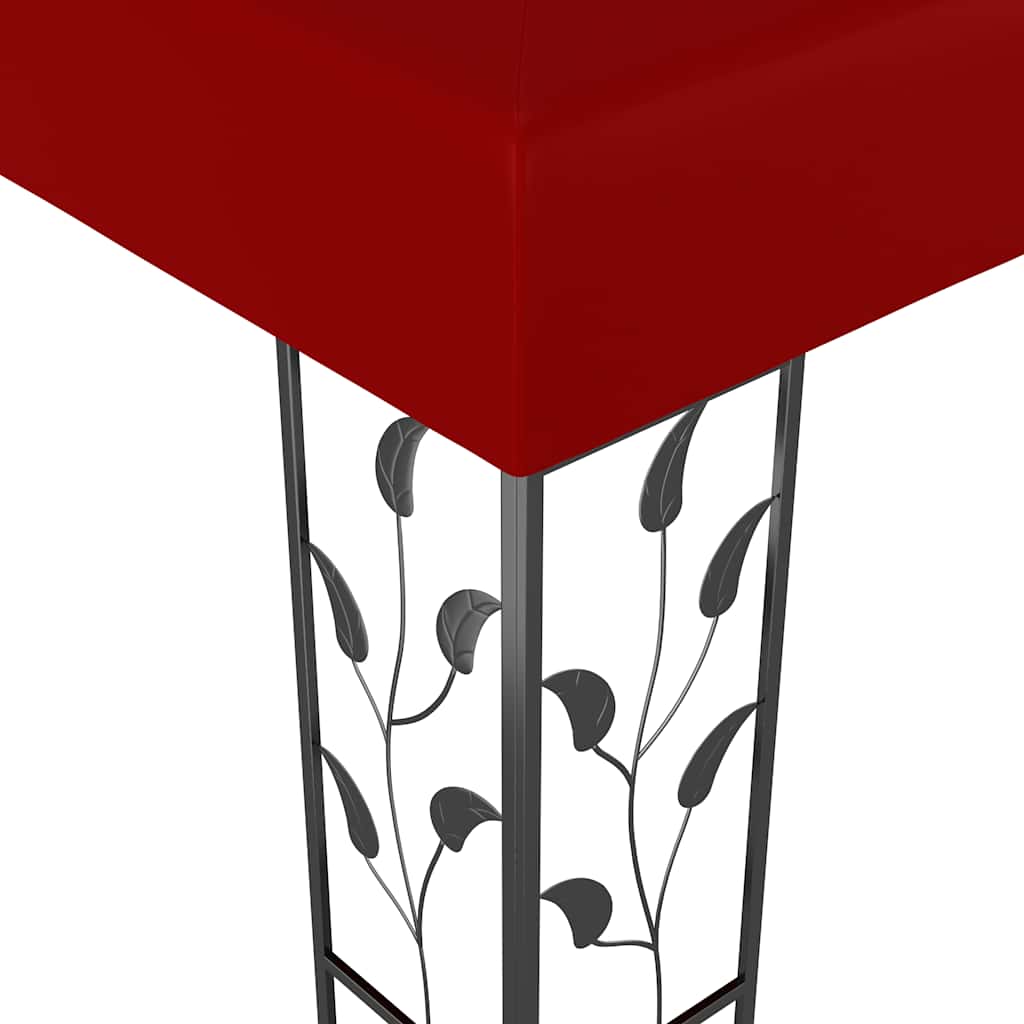 vidaXL Altana ze sznurem lampek LED, 3x3 m, winna czerwień