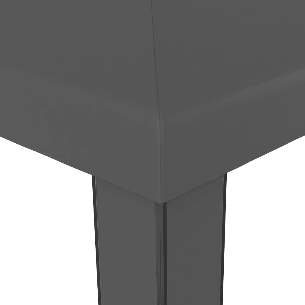 vidaXL Altana z podwójnym dachem i sznurem lampek LED, 3x3 m, antracyt