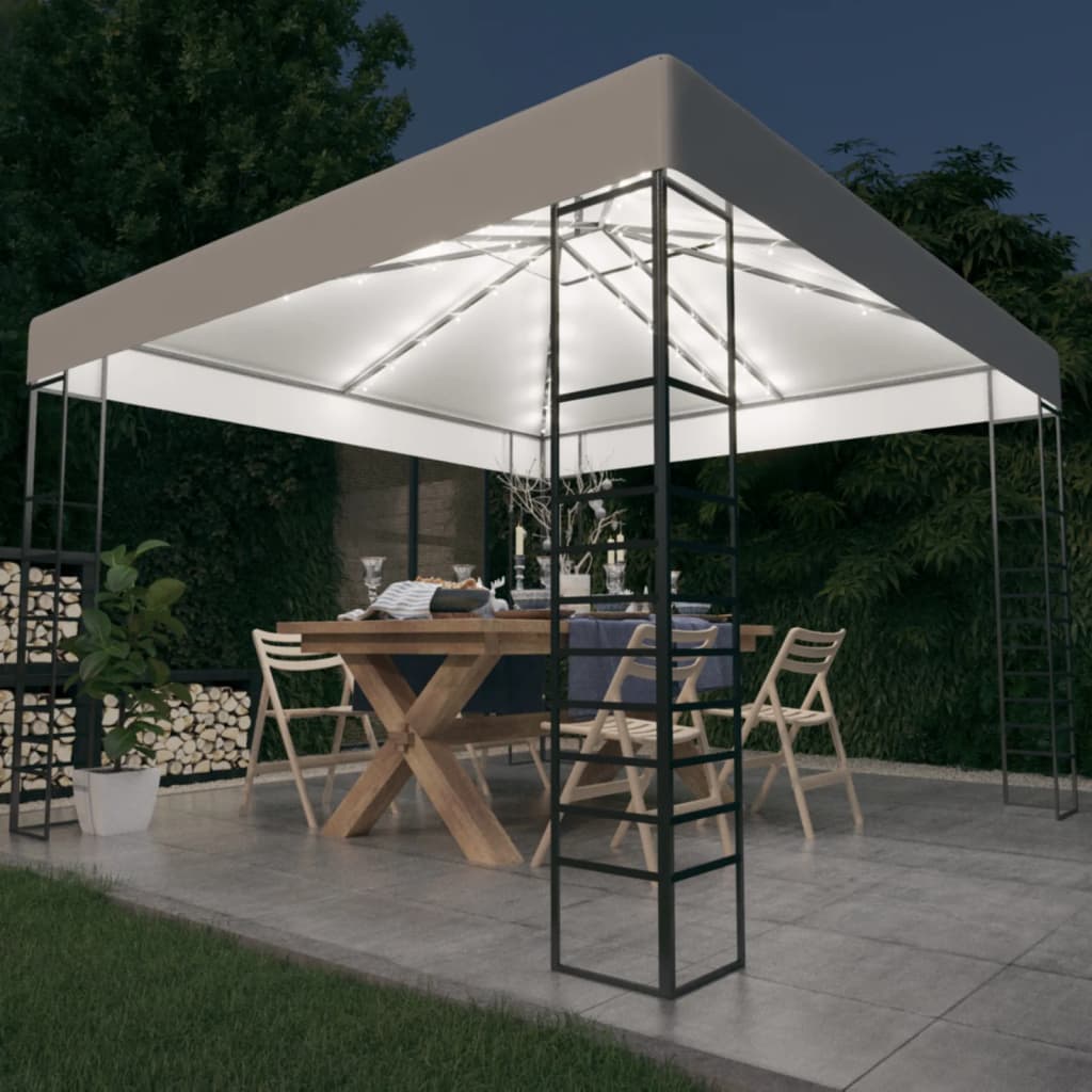 vidaXL Altana ze sznurem lampek LED, 3x3 m, biała