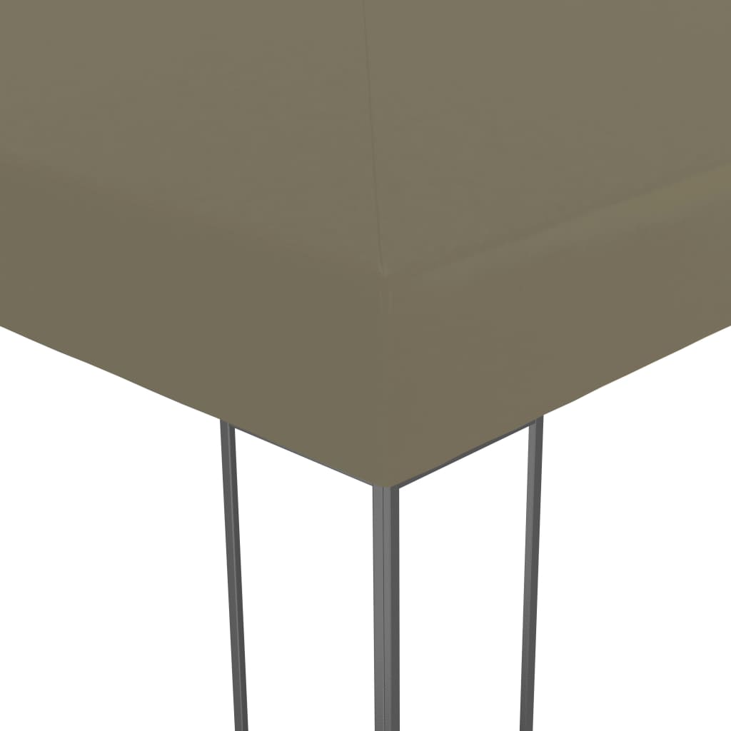 vidaXL Altana ze sznurem lampekLED, 3x3 m, taupe