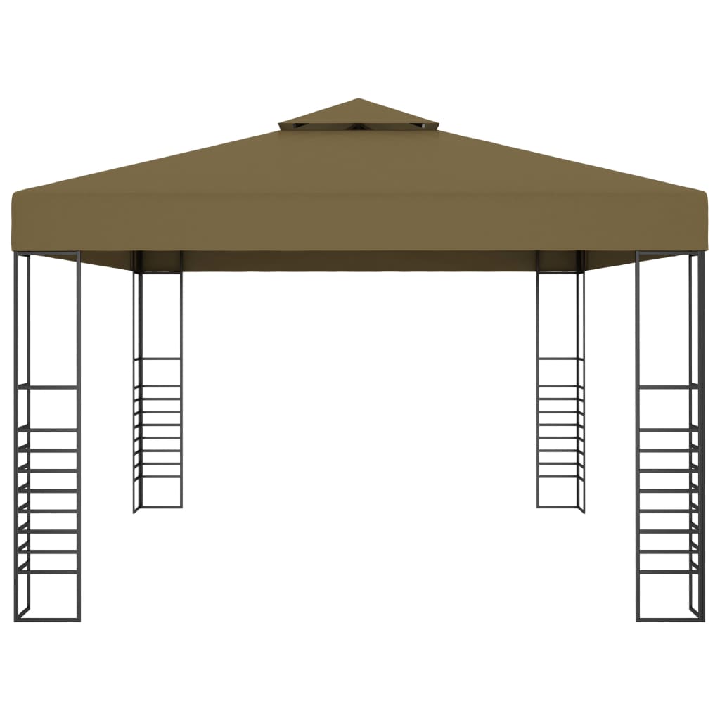 vidaXL Altana ze sznurem lampek LED, 3x4 m, kolor taupe