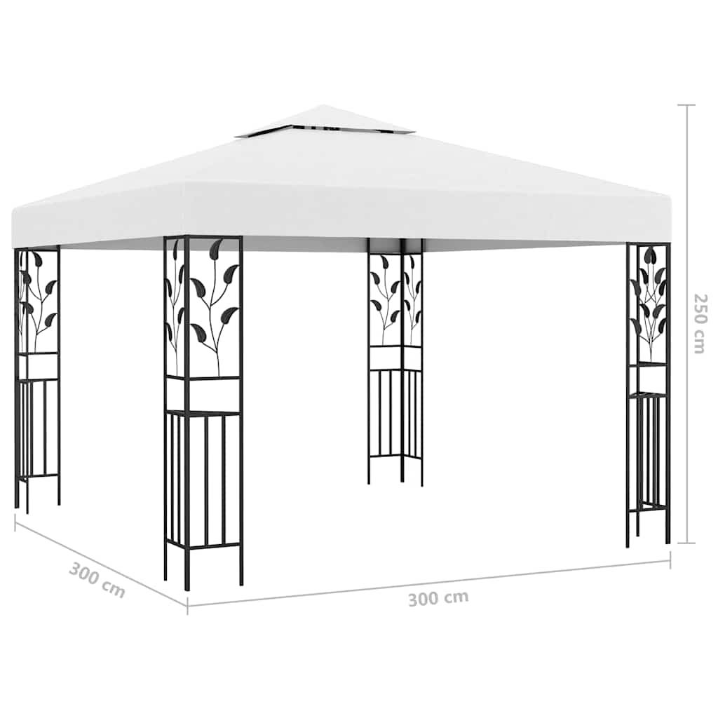 vidaXL Altana ze sznurem lampek LED, 3x3 m, biała