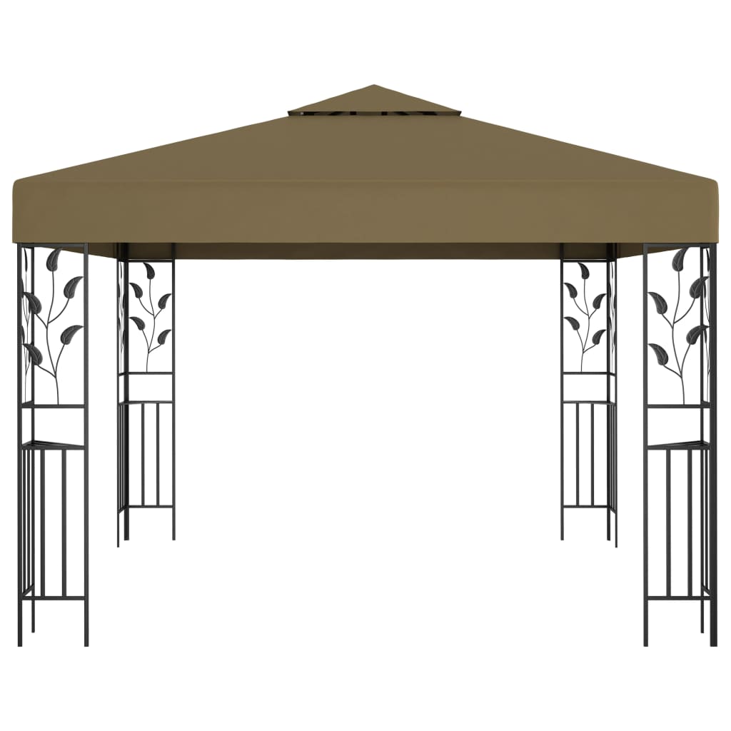 vidaXL Altana ze sznurem lampek LED, 3x3 m, kolor taupe