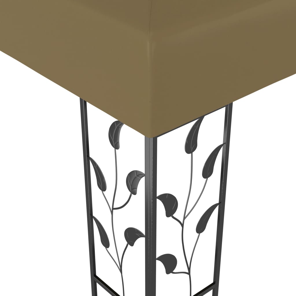 vidaXL Altana ze sznurem lampek LED, 3x3 m, kolor taupe
