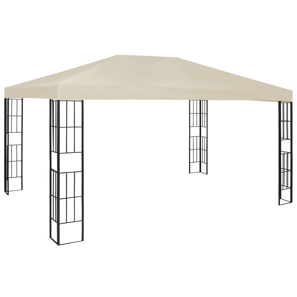 vidaXL Altana ze sznurem lampek LED, 3x4 m, kremowa