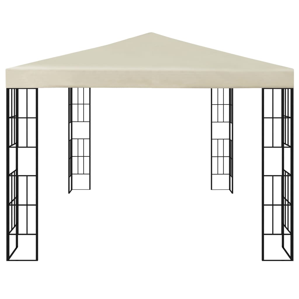 vidaXL Altana ze sznurem lampek LED, 3x4 m, kremowa