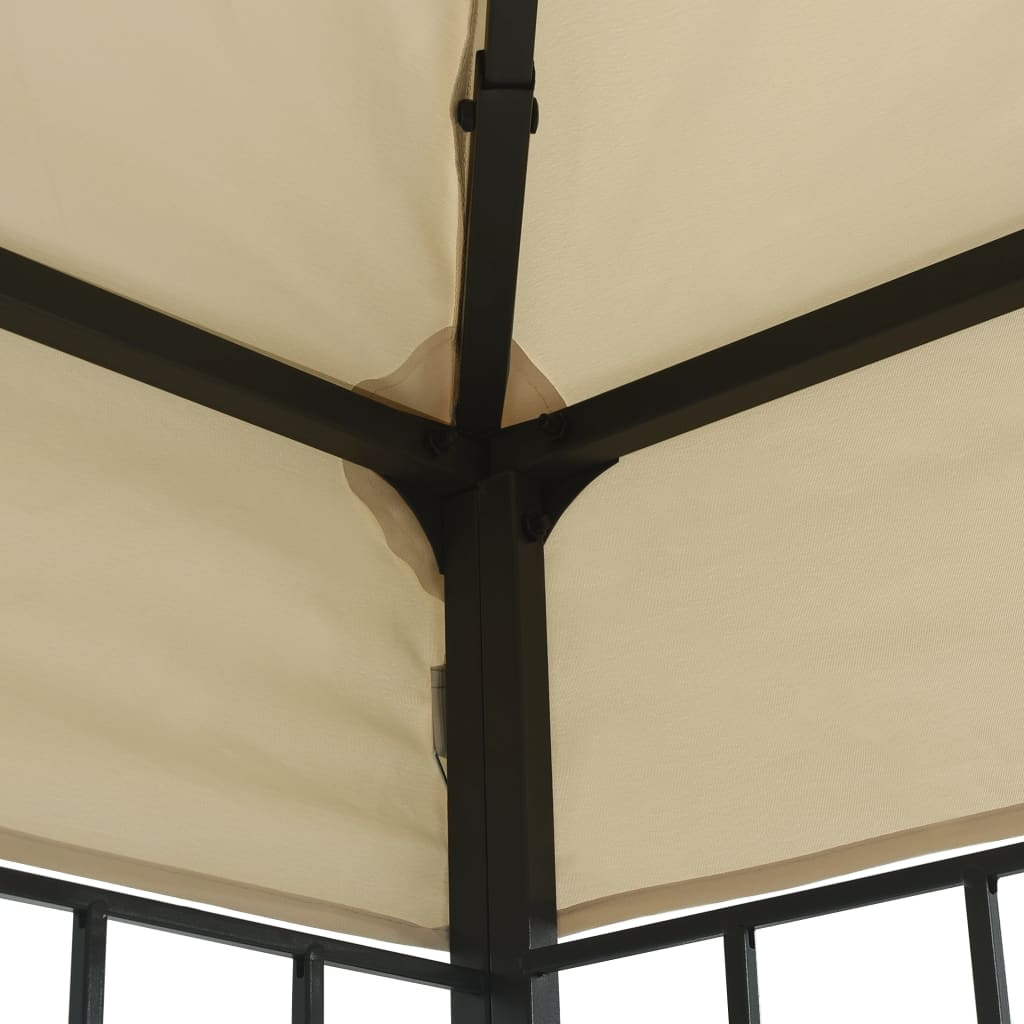 vidaXL Altana ze sznurem lampek LED, 3x4 m, kremowa