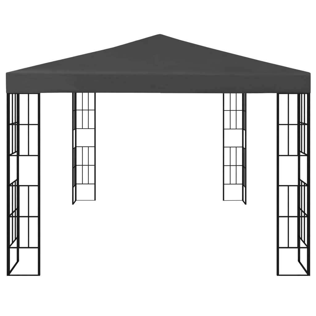 vidaXL Altana ze sznurem lampek LED, 3x4 m, antracytowa