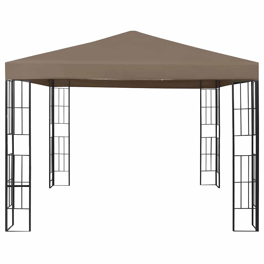 vidaXL Altana ze sznurem lampek LED, 3x3 m, kolor taupe