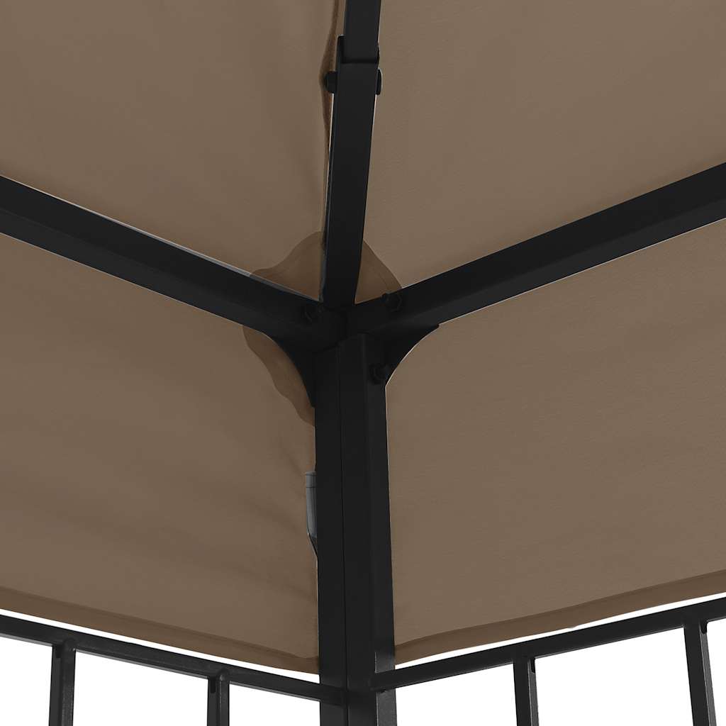 vidaXL Altana ze sznurem lampek LED, 3x3 m, kolor taupe