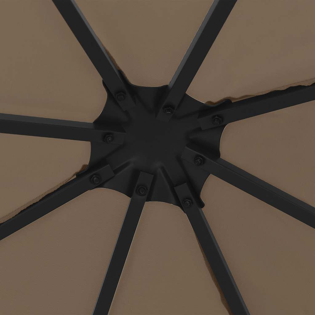 vidaXL Altana ze sznurem lampek LED, 3x3 m, kolor taupe