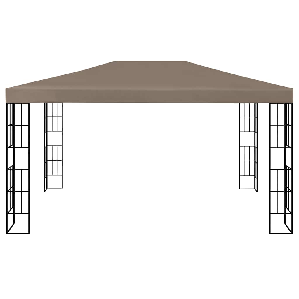 vidaXL Altana ze sznurem lampek LED, 4x3 m, kolor taupe