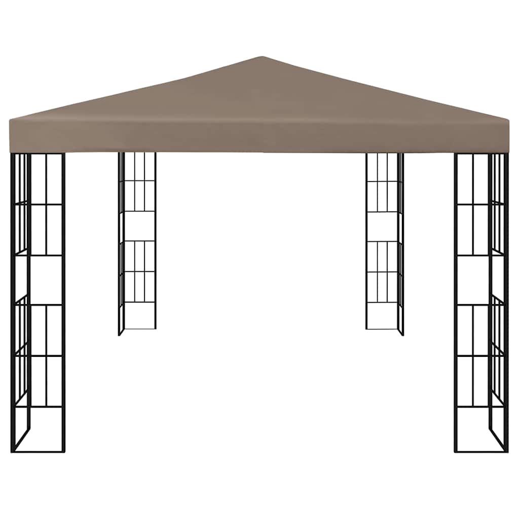vidaXL Altana ze sznurem lampek LED, 4x3 m, kolor taupe