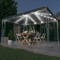 vidaXL Altana ze sznurem lampek LED, 400x300 cm, antracytowa