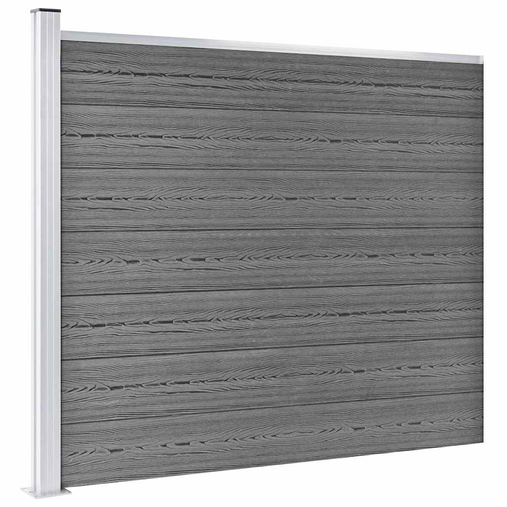vidaXL Zestaw ogrodzeniowy z WPC, 526x146 cm, szary