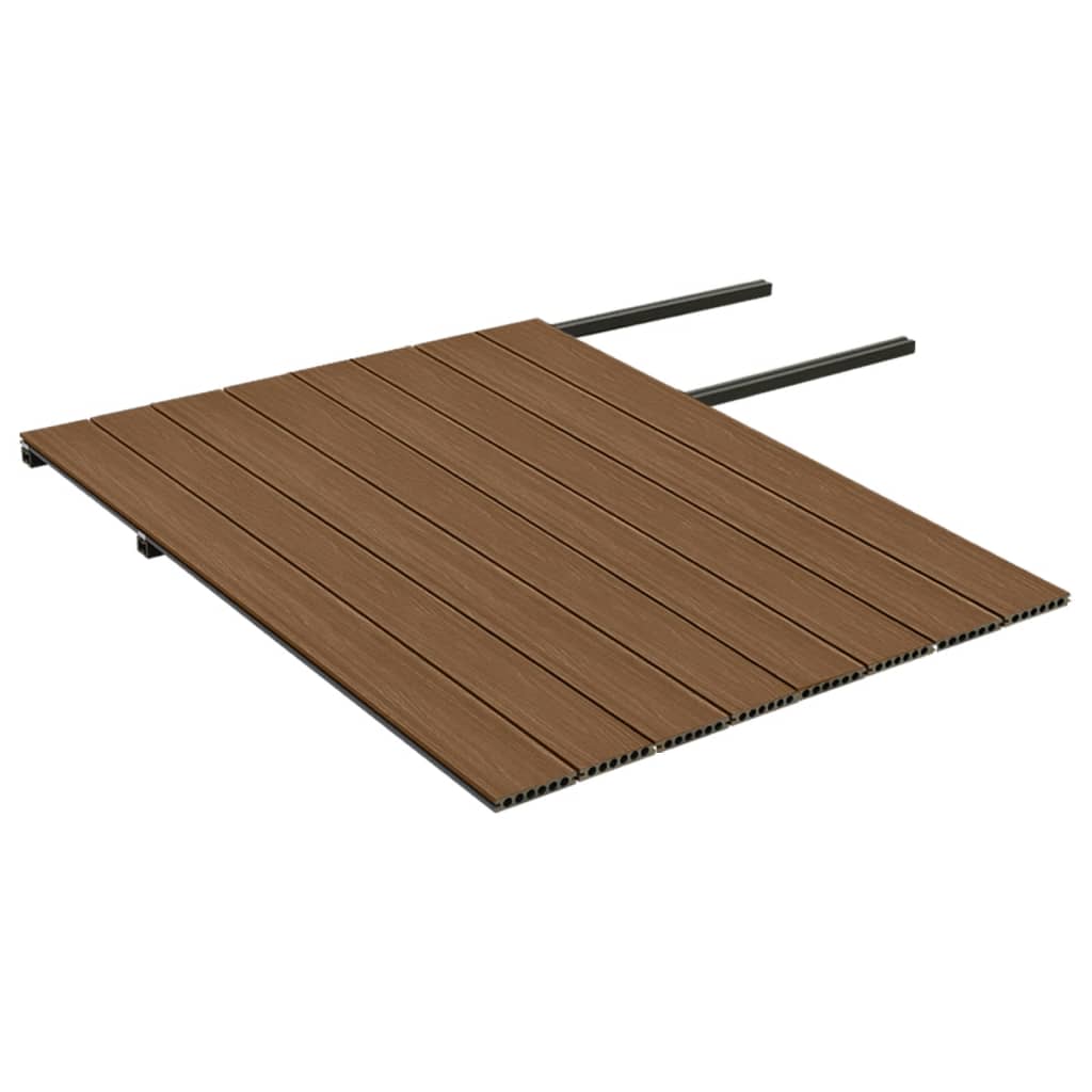 vidaXL Deski tarasowe WPC z akcesoriami, 16 m², 2,2 m, brązowo-szare