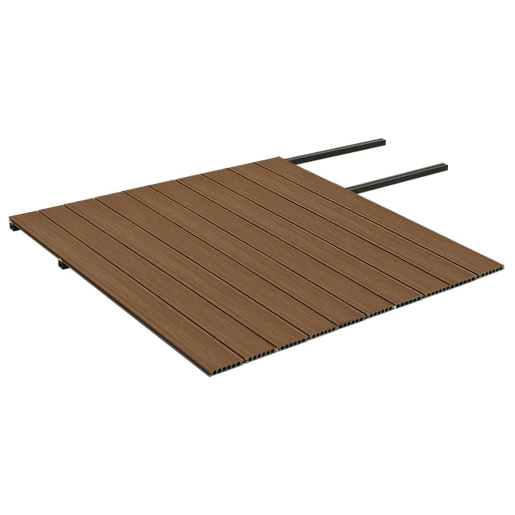 vidaXL Deski tarasowe WPC z akcesoriami, 20 m², 2,2 m, brązowo-szare