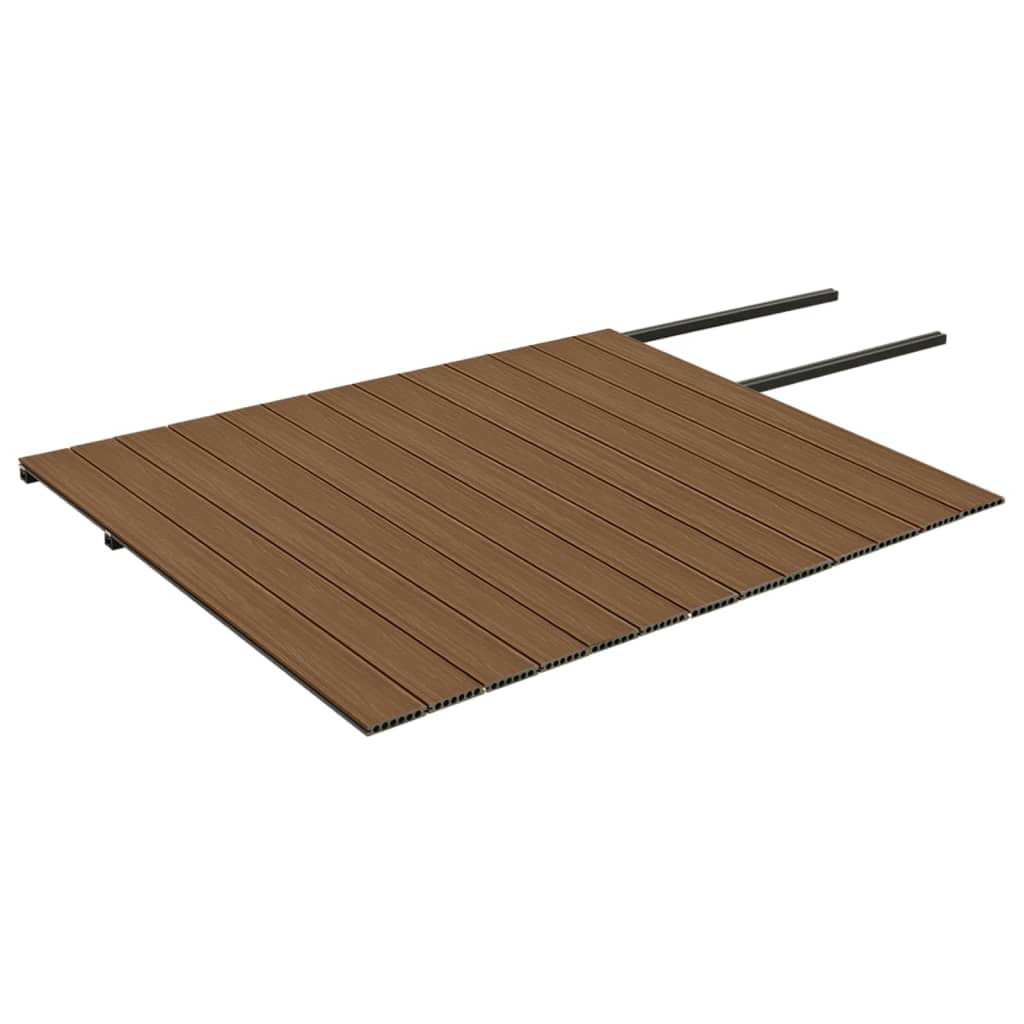 vidaXL Deski tarasowe WPC z akcesoriami, 26 m², 2,2 m, brązowo-szare