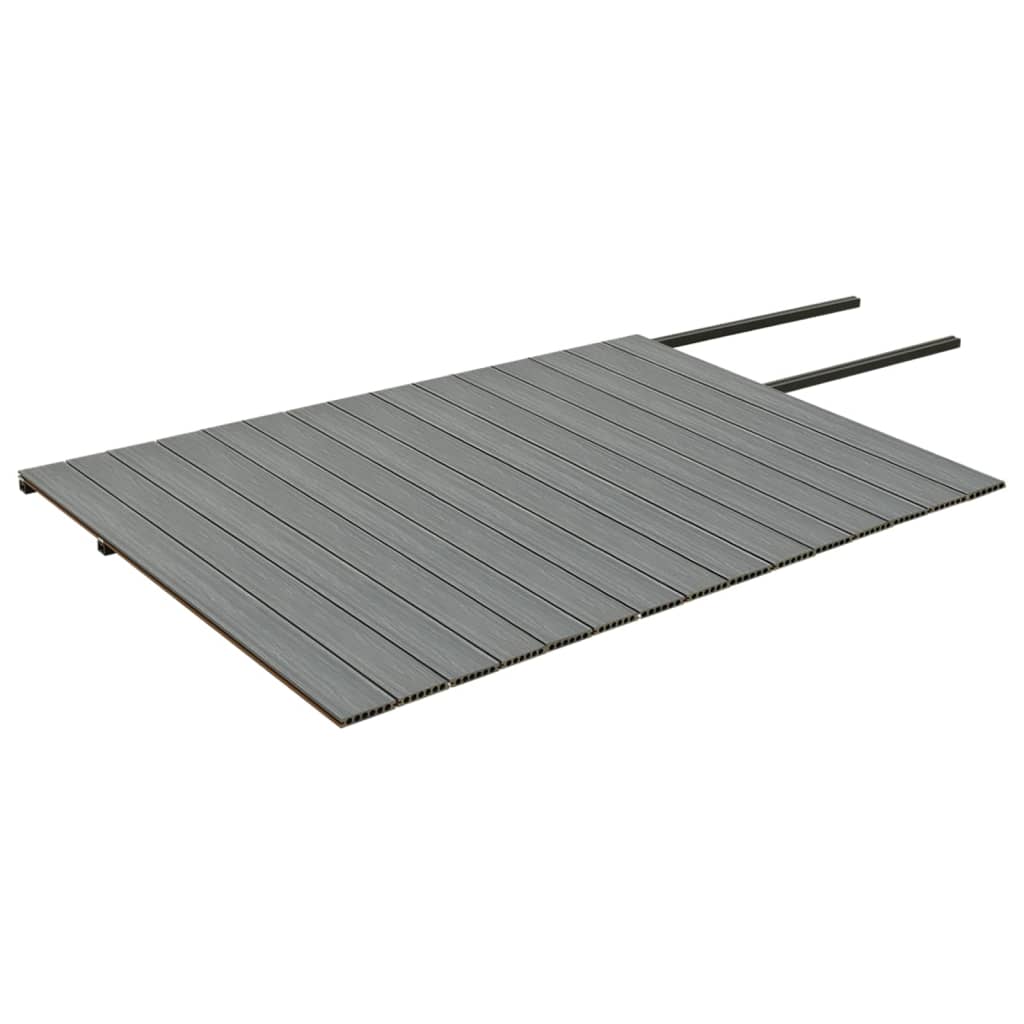 vidaXL Deski tarasowe WPC z akcesoriami, 30 m², 2,2 m, brązowo-szare