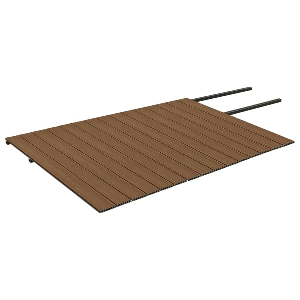 vidaXL Deski tarasowe WPC z akcesoriami, 30 m², 2,2 m, brązowo-szare