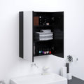 vidaXL Szafka łazienkowa z lustrem 60x15x75 cm, MDF, czerń z połyskiem