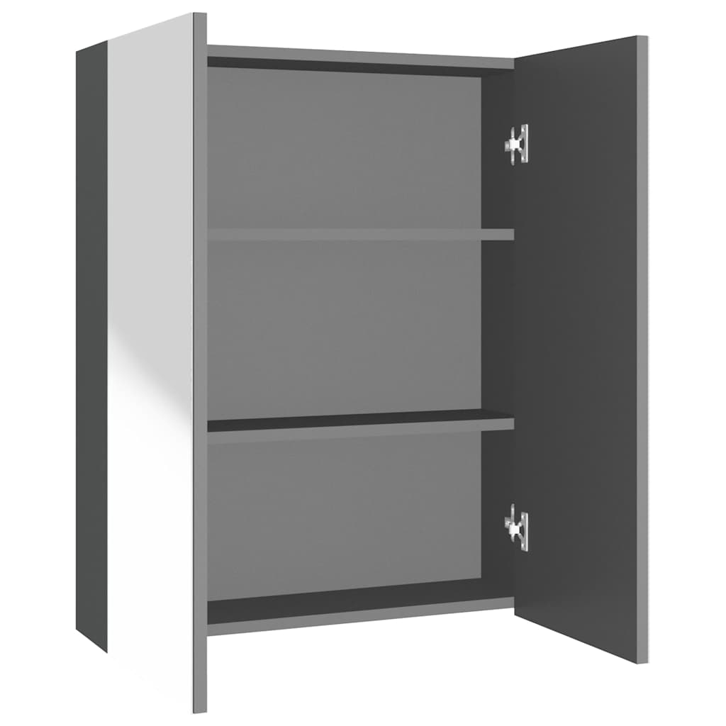 vidaXL Szafka łazienkowa z lustrem, 60x15x75 cm, MDF, antracytowa