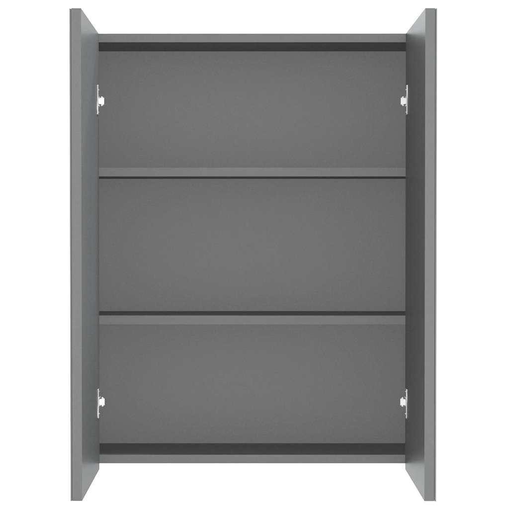 vidaXL Szafka łazienkowa z lustrem, 60x15x75 cm, MDF, antracytowa