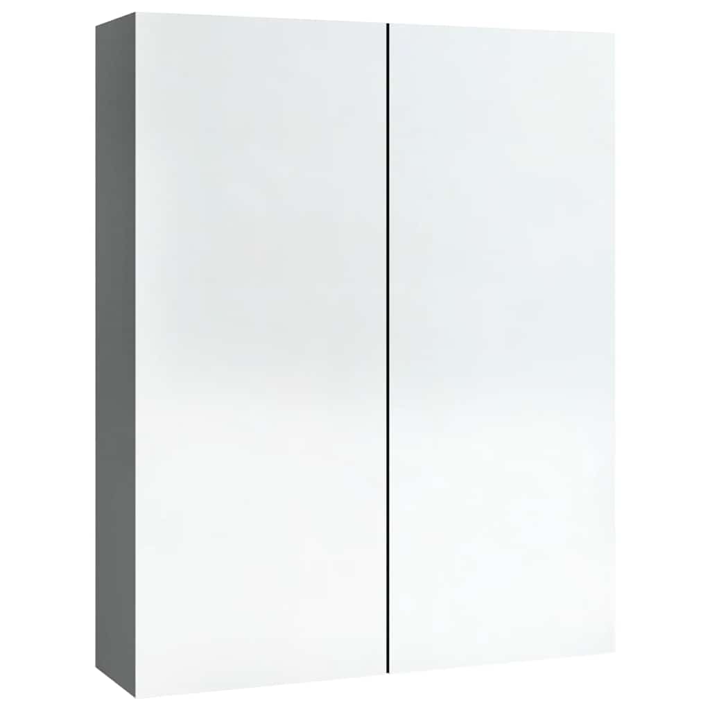 vidaXL Szafka łazienkowa z lustrem, 60x15x75 cm, MDF, antracytowa