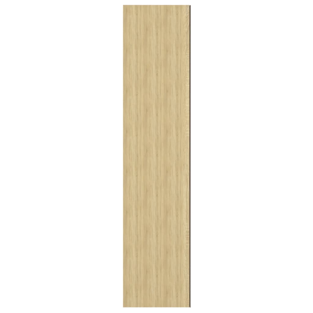 vidaXL Szafka łazienkowa z lustrem, 60x15x75 cm, MDF, biel i dąb