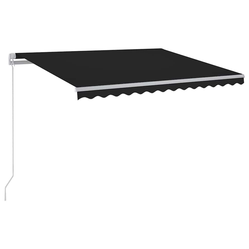 vidaXL Ręcznie zwijana markiza z LED, 300 x 250 cm, antracytowa