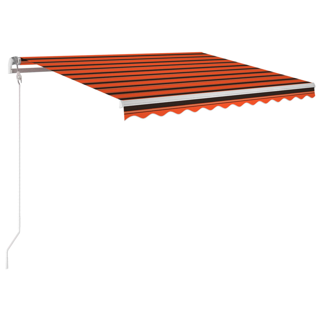 vidaXL Automatycznie zwijana markiza, 300x250 cm, pomarańczowo-brązowa