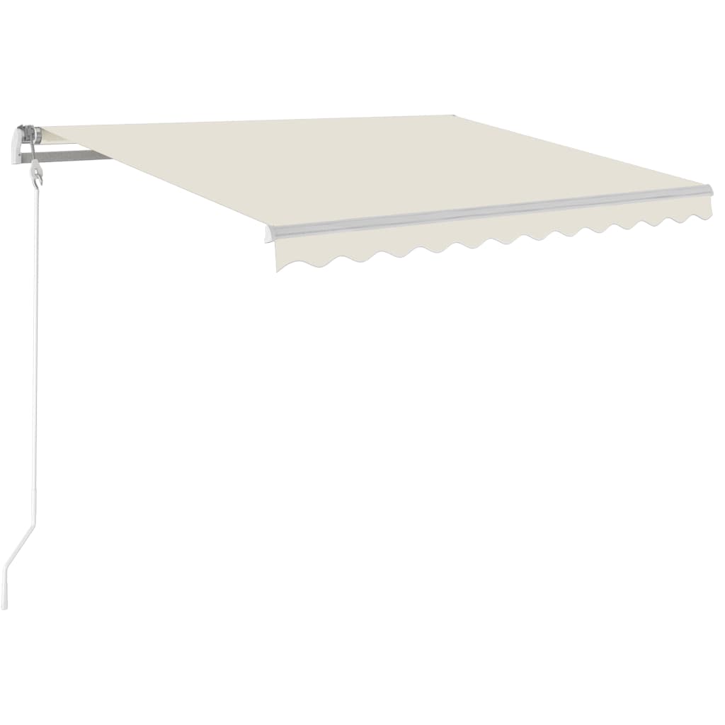 vidaXL Automatycznie zwijana markiza, LED i czujnik wiatru, 350x250 cm