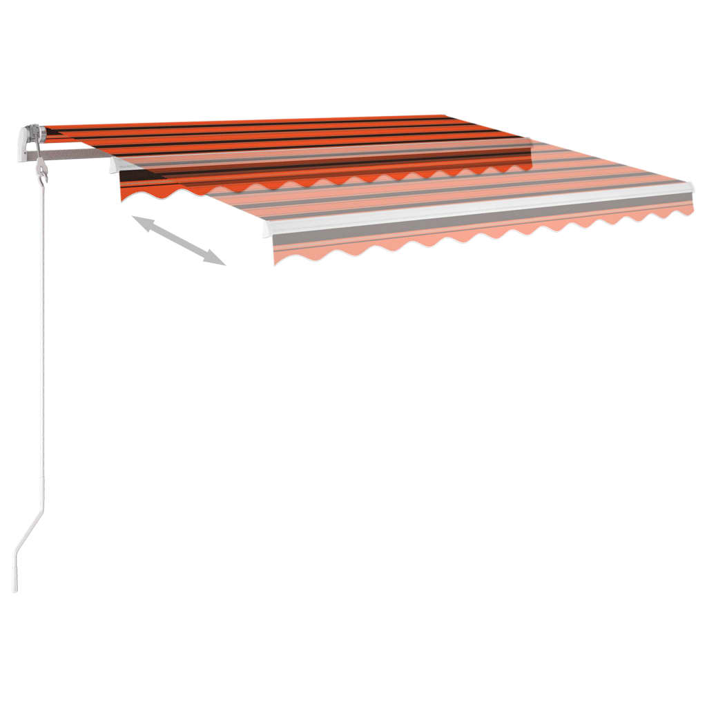 vidaXL Automatycznie zwijana markiza, LED i czujnik wiatru, 350x250 cm